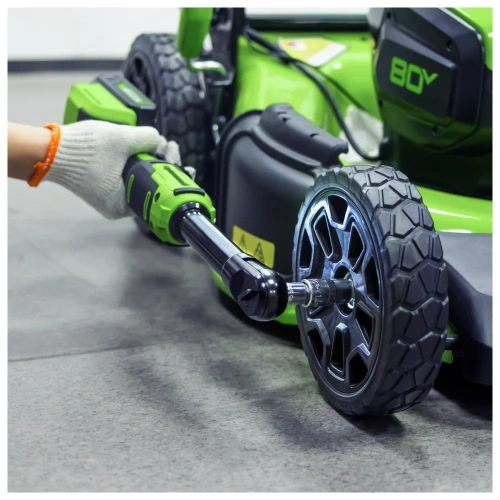 Гайковерт-трещотка аккумуляторный GreenWorks GD24RWX удлиненная, 24В, б/щет, 0-250 об/мин, 1/2DR, 80Нм, 170 мм, без АКБ и ЗУ, сумка 3804207 фото 11 Гайковерт-трещотка аккумуляторный GreenWorks GD24RWX удлиненная, 24В, б/щет, 0-250 об/мин, 1/2DR, 80Нм, 170 мм, без АКБ и ЗУ, сумка 3804207 фото 11