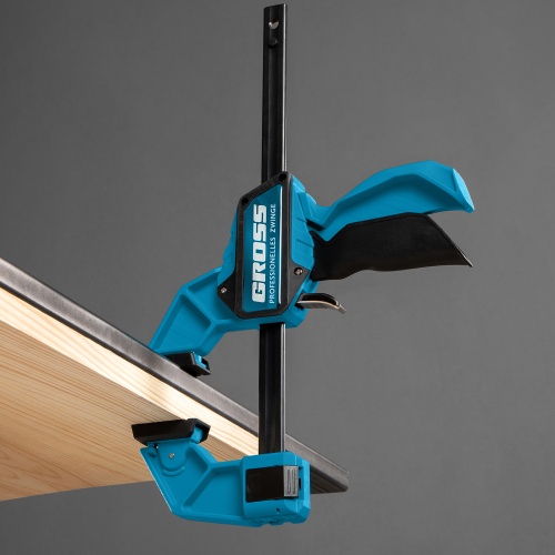 Струбцина реечная, быстрозажимная, пистолетного типа, пошаговый механизм, пластиковый корпус, 150 мм Gross фото 7 Струбцина реечная, быстрозажимная, пистолетного типа, пошаговый механизм, пластиковый корпус, 150 мм Gross фото 7