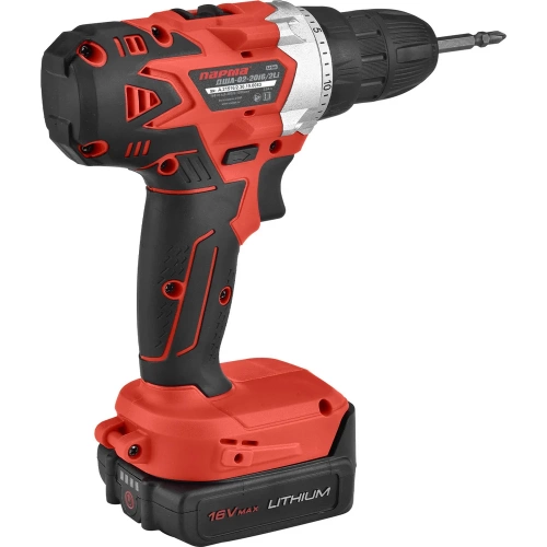 Дрель-шуруповерт Парма акк. дша-02-2016/2li 16в, 2 ач, 2 акк.,2 скор., подсв., индик., кейс 02.021.00015 Дрель-шуруповерт Парма акк. дша-02-2016/2li 16в, 2 ач, 2 акк.,2 скор., подсв., индик., кейс 02.021.00015