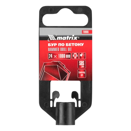 Бур по бетону, 24 x 1000 мм, SDS Plus Matrix фото 5