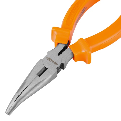 Длинногубцы изогнутые Classic, 160 мм, шлифованные, пластмассовые рукоятки Sparta фото 3