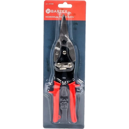 Ножницы по металлу BARTEX пряморежущие, 250 мм, 317088 фото 5
