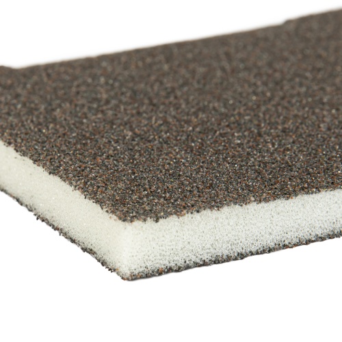 Губка для шлифования, 125 х 100 х 10 мм, мягкая, 3 шт, P 60/80, P 60/100, P 80/120 Matrix фото 3