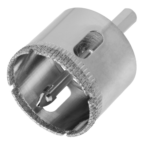 Сверло по керамической плитке и стеклу, 38 х 55 мм, шестигранный хвостовик, с центрующим сверлом Сибртех