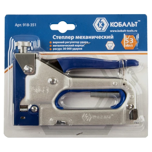Механический степлер, скобы 4-14 мм, тип 53 КОБАЛЬТ 918-351 фото 5