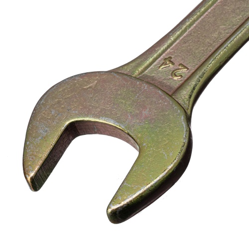 Ключ рожковый, 24 х 27 мм, желтый цинк Сибртех фото 3