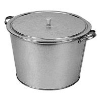 Бак для воды оцинкованный с крышкой (крышка с ручкой) 20 л, без крана