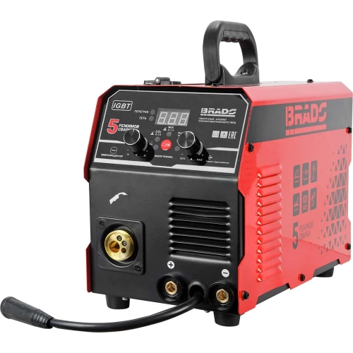 Полуавтомат сварочный BRADO MIG/MMA-250L-11 250А, микропроцессор, MIG/FLUX/MMA/TIG, еврорукав 3 м 00-00023949 фото 3