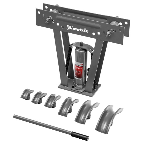 Трубогиб гидравлический, 1/2-2", 12 т, в комплекте с башмаками Matrix фото 4