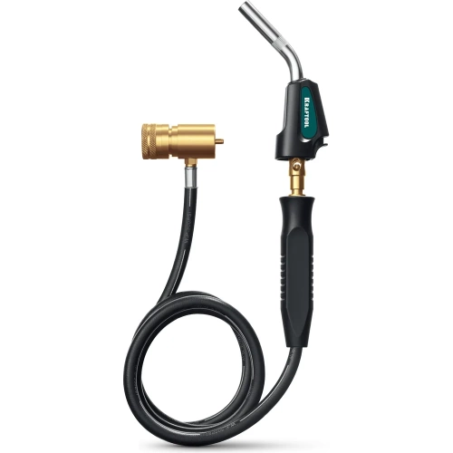 Газовая горелка KRAFTOOL KS-8000 Blue Fire с пьезоподжигом на баллон, шланг 1.4м, 2000C 55512 Газовая горелка KRAFTOOL KS-8000 Blue Fire с пьезоподжигом на баллон, шланг 1.4м, 2000C 55512