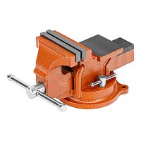 Тиски слесарные, 100 мм, поворотные, с наковальней Sparta