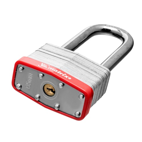 Замок навесной, 65 мм, удлиненная дужка Matrix фото 4