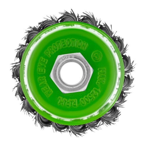 Щетка для УШМ, 75 мм, М14, "чашка", крученая металлическая проволока Сибртех фото 3