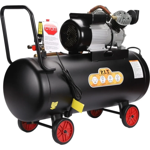 Компрессор электрический масляный P.I.T. (2,5кВт, 3,4лс, 370 л/мин, 100л, 2 цил, 2 вых, евро) PAC100-C1 Компрессор электрический масляный P.I.T. (2,5кВт, 3,4лс, 370 л/мин, 100л, 2 цил, 2 вых, евро) PAC100-C1