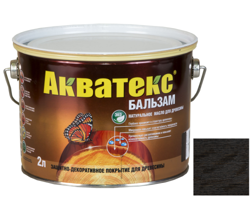 Бальзам масло для древесины Акватекс Эбеновое дерево 2 л
