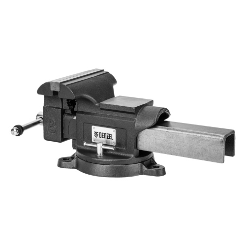 Тиски слесарные BVH-200, 200 мм, поворотные, стальная направляющая, с наковальней //Denzel фото 28