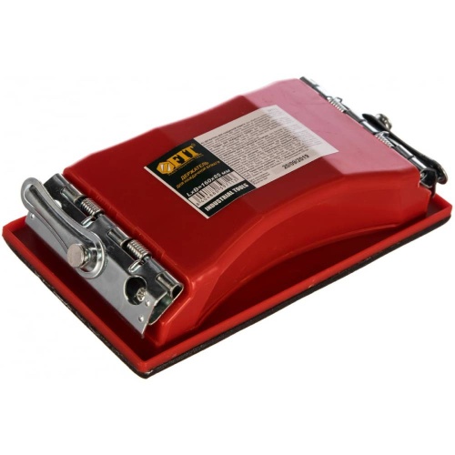 Держатель для наждачной бумаги Fit 39711 пластиковый с металлическим прижимом 160х85 мм