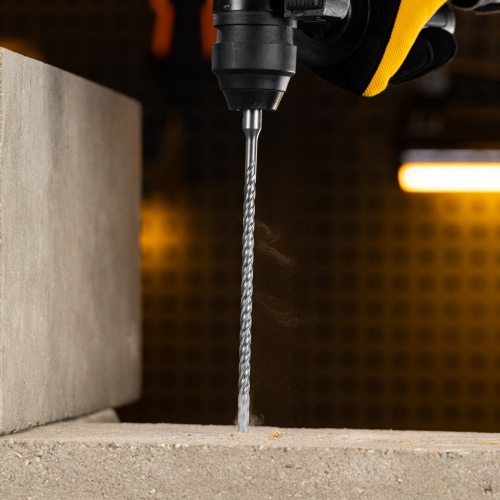 Бур по бетону, цельная крестовая пластина, 6x265 мм, SDS PLUS Denzel фото 10