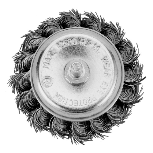 Щетка для дрели, 75 мм, "чашка" со шпилькой, крученая металлическая проволока Matrix фото 3