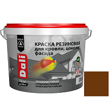 Краска резиновая Dali для кровли, цоколя, фасада терракотовая 12 кг