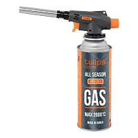 Газовая паяльная горелка для цангового баллона Tulips Tools с баллоном IG13-055