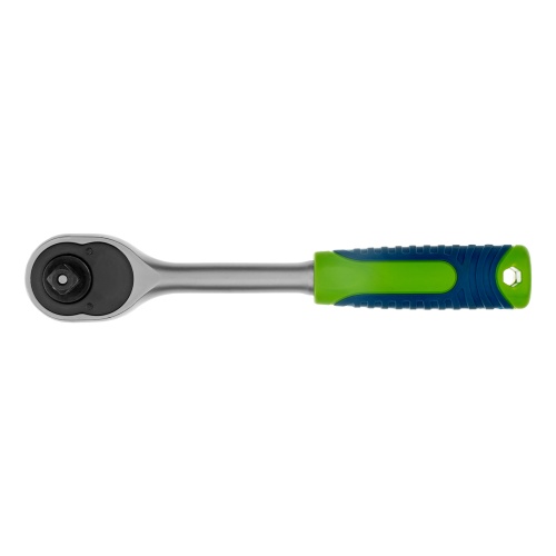 Ключ-трещотка 3/8", 45 зубьев, с быстрым сбросом, матовый хром Сибртех фото 4