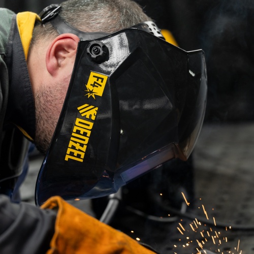 Щиток защитный лицевой (маска сварщика) F4, см. окно 90х35, DIN4/9-13// Denzel фото 19