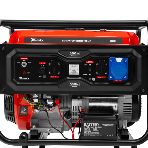 Генератор бензиновый RS-7000E, 6 кВт, 230В, электростартер MTX фото 35