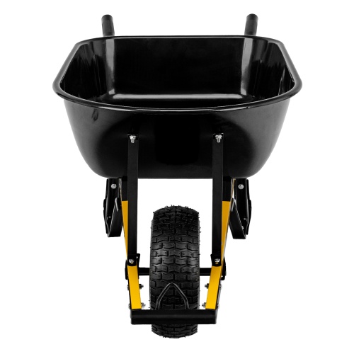 Тачка строительная, усиленная, объем 140 л, 230 кг, колесо 15х6.00-6 Denzel фото 7