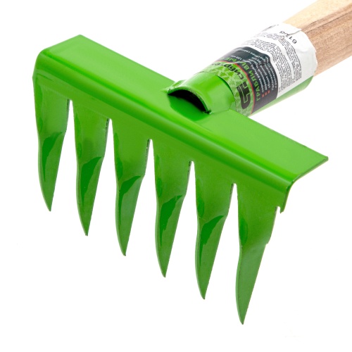 Грабли витые 6 - зубые, 120 х 390 мм, стальные, деревянная рукоятка, Агроном, Сибртех фото 4