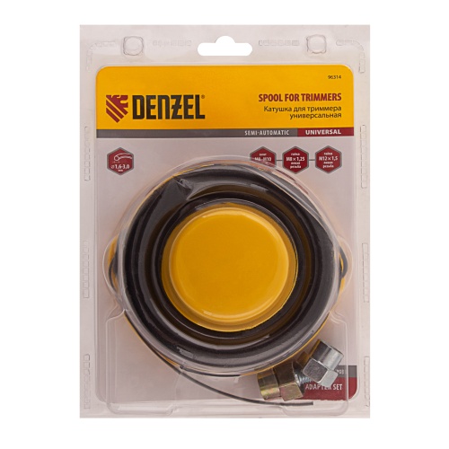 Катушка универсальная триммерная, гайка М10 х 1.25, М8, М12, винт М8-М10, левая резьба, шаг 1.5 мм Denzel фото 6