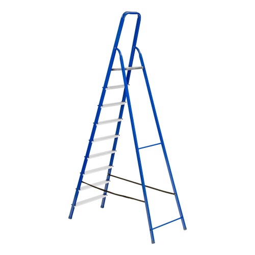 Стремянка, 9 ступеней, стальной профиль, алюминиевые ступени Сибртех фото 2