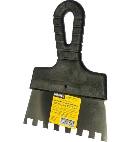 Шпатель фасадный Inforce 020607-010-150 зуб 10х10 мм 150 мм