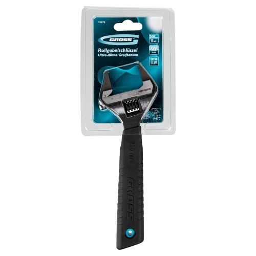 Ключ разводной, 200 мм, CrV, ультратонкие губки Gross фото 6