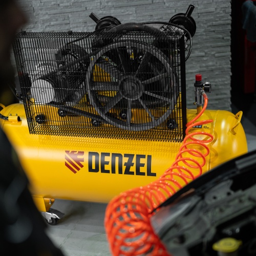 Компрессор воздушный рем. привод BCV 5500-T/270, 5,5 кВт, 270 литров, 850 л/мин Denzel фото 27