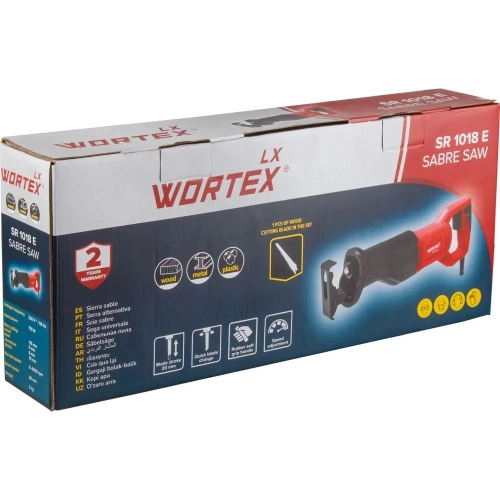 Сабельная пила WORTEX LX SR 1018 E в коробке, +1 пильное полотно, 710 Вт, дер. 115 мм, ход 20 мм, регулировка оборотов 1326521 фото 8 Сабельная пила WORTEX LX SR 1018 E в коробке, +1 пильное полотно, 710 Вт, дер. 115 мм, ход 20 мм, регулировка оборотов 1326521 фото 8