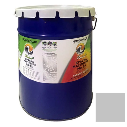 Краска масляная Novocolor МА-15 ГОСТ-71 серая 20 кг