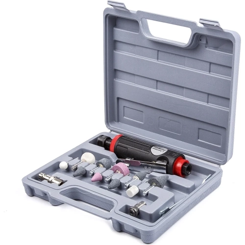 Пневматическая бормашинка KraftWell с набором насадок, в кейсе KRW25PG-T фото 3