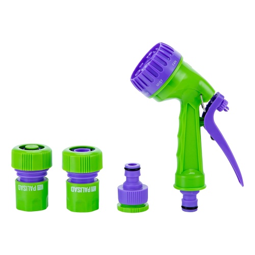 Набор для подключения шланга 3/4, пистолет 7 режимов полива, адаптер, 2 соединителя Palisad Набор для подключения шланга 3/4, пистолет 7 режимов полива, адаптер, 2 соединителя Palisad