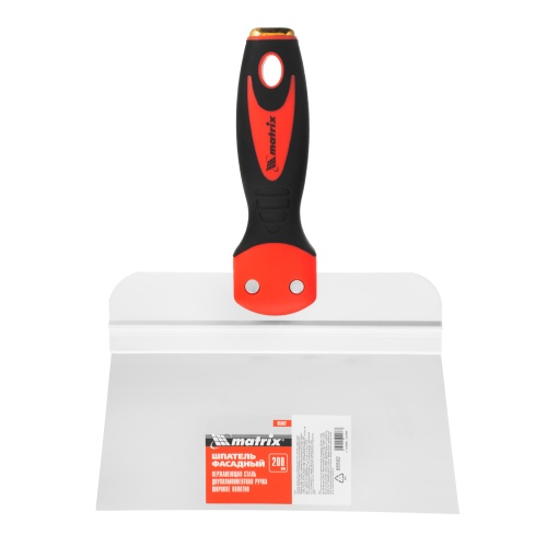 Шпатель фасадный из нержавеющей стали, 200 мм, двухкомпонентная ручка, широкое полотно Matrix фото 5