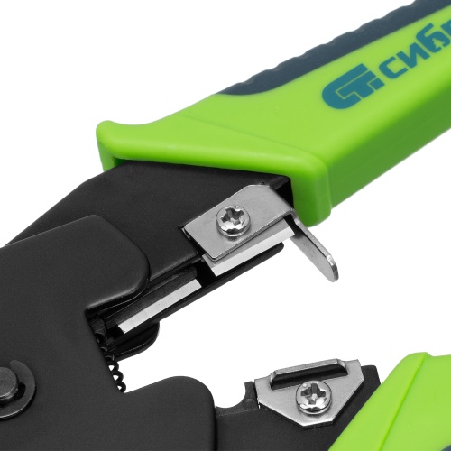 Клещи для обжима телефонных и компьютерных клемм 4P, 6P, 8P, функция обрезания проводов Сибртех фото 8