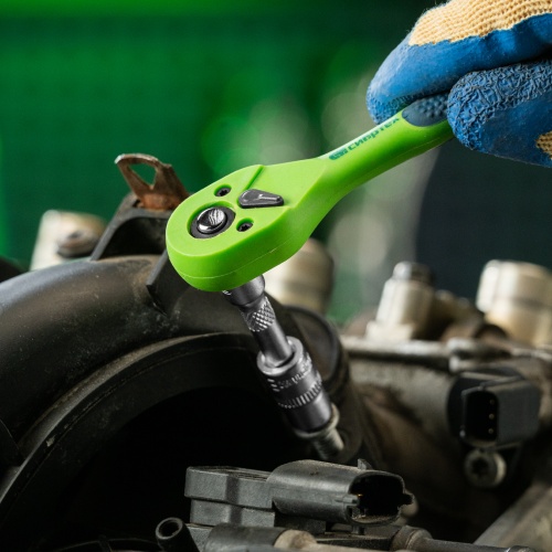 Ключ-трещотка 1/4", CrV, 72 зуба, с быстрым сбросом Сибртех фото 11