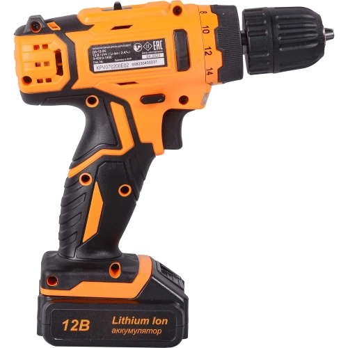 Аккумуляторная дрель-шуруповерт ВИХРЬ ДА-12-2к 72/14/2 фото 5