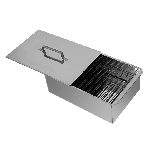 Коптильня двухъярусная 420 x 270 x 175 мм, нержавеющая сталь, 0.8 мм. с поддоном, Camping Palisad фото 3