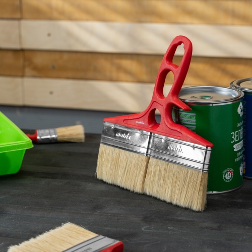 Кисть флейцевая для лаков, 200 x 12, натуральная щетина, пластиковая ручка Color line Matrix фото 6