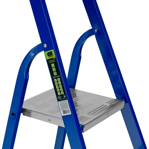 Стремянка, 3 ступени, стальной профиль, алюминиевые ступени Сибртех фото 7