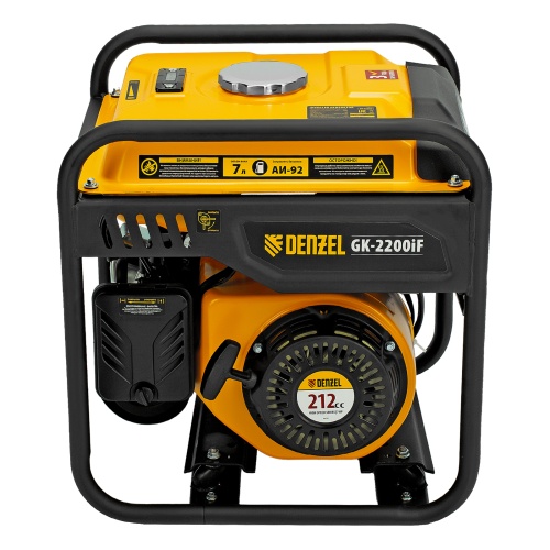 Генератор инверторный GK-2200iF, 2,2 кВт, 230 В, ручной старт DENZEL фото 5