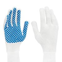 Перчатки х/б, ПВХ покрытие, шахматный облив, 10 класс