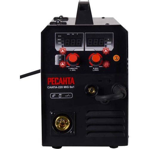 Сварочный полуавтомат Ресанта САИПА-220 MIG 6в1 65/10 фото 4 Сварочный полуавтомат Ресанта САИПА-220 MIG 6в1 65/10 фото 4