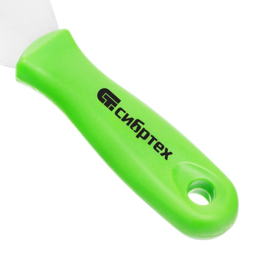 Шпательная лопатка из нержавеющей стали, 100 мм, пластмассовая ручка Сибртех фото 5